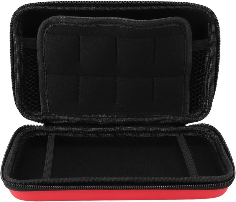 Ashata Carrying Case for 3DS for New 3DS XL for New 2DS XL, Hard Protective Shell Travel Case for Edition for New 2DS XL with 8 Game Slot Inner Pocket (Red) - Image 1